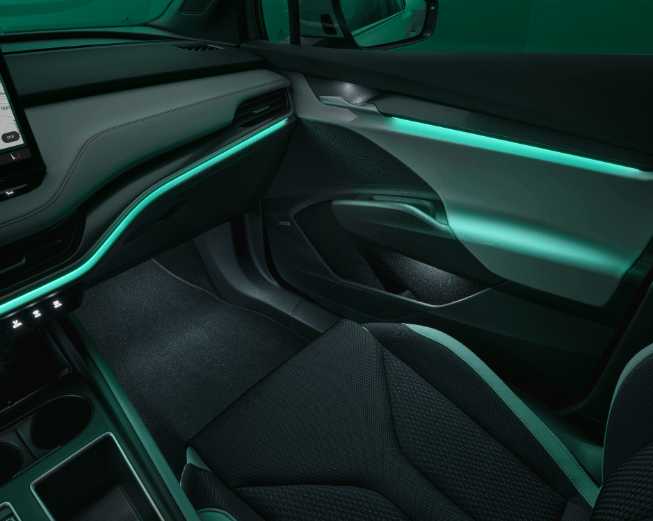 a close up of the front passenger seat